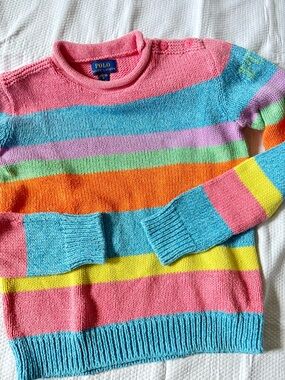 Polo Ralph Lauren 
Striped Roll Neck Cotton
sweater